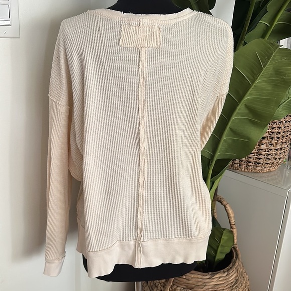 Free The People Buttercup Long Sleeve Waffle Top - Picture 6 of 8